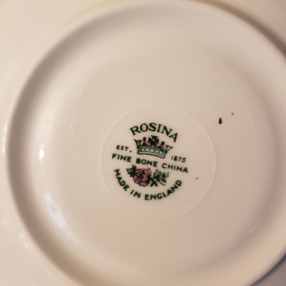 Vintage Rosina Fine Bone China Cups & Saucers lot of 3 EUC - Picture 9 of 12